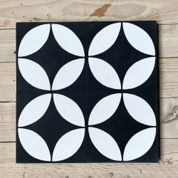 moroccan cement tiles 2241 in the classic colours black and white.