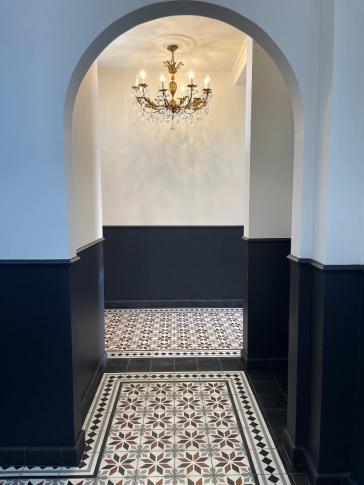 articima cement tiles 410 | customised to the room colour.