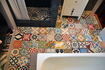 cement tiles patchwork | bath -  pic 001